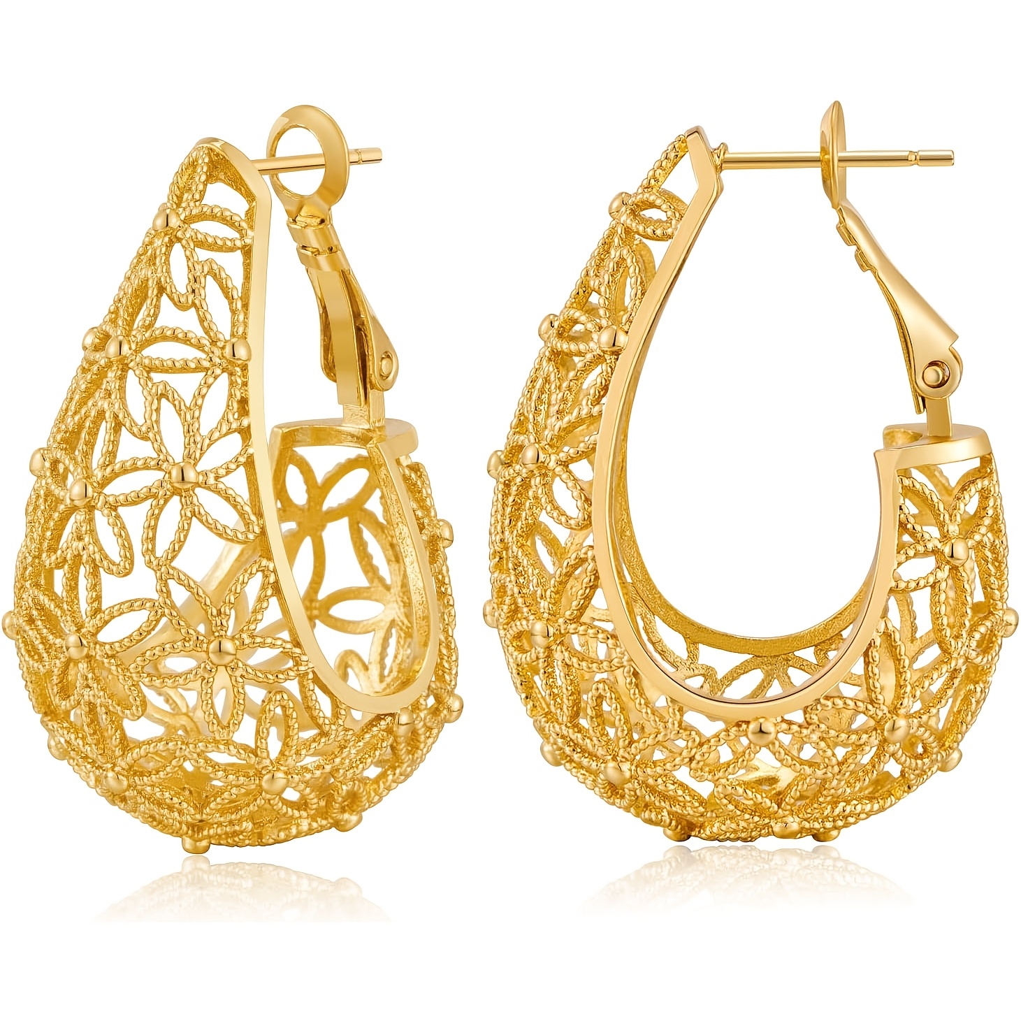 TEMU ANGOL 1 di Orecchini a Unisex Design Traforato Elegante Lussuoso Facile Individuale Elegante Festa Banchetto Versatile Regalo di Compleanno