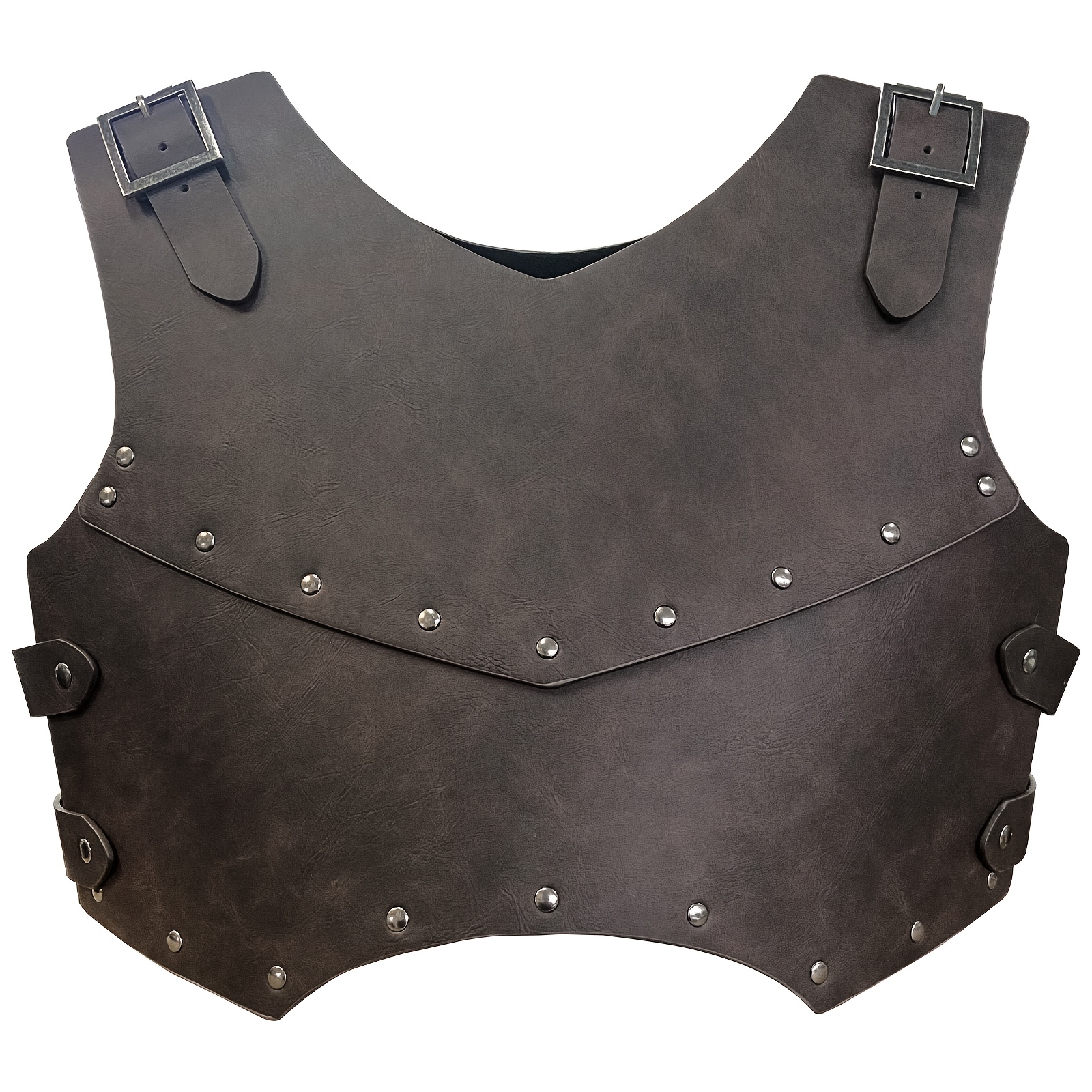 1pc Medieval Retro Viking Breastplate Double-layer Half Bustier Warrior Knight Armor Carnival Stage Performance Cosplay Prop