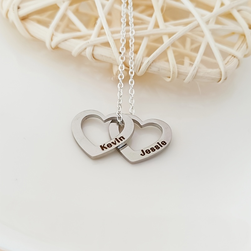 Custom Family Surname Heart Necklace