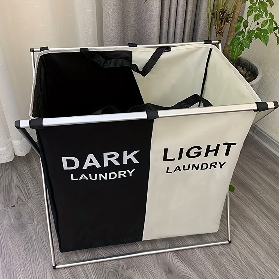 

180l Large Foldable Laundry Hamper With Handles - Free Standing Metal Frame, , Clothes And Toy Storage In Homes, Dorms, And Rvs, Laundry Basket, Laundry Baskets