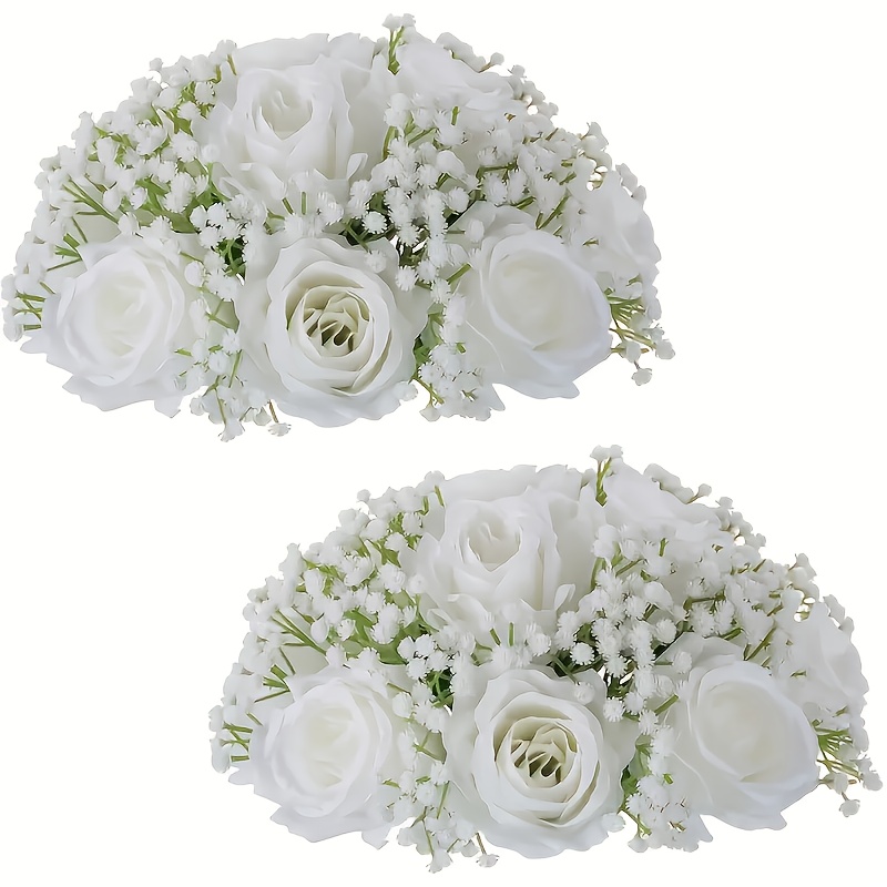 TEMU 2pcs Fleurs Artificielles Étoile Rose, Fleurs en Plastique Réalistes Entretien, Adaptées à la Décoration de Table à , à la Décoration d', à la