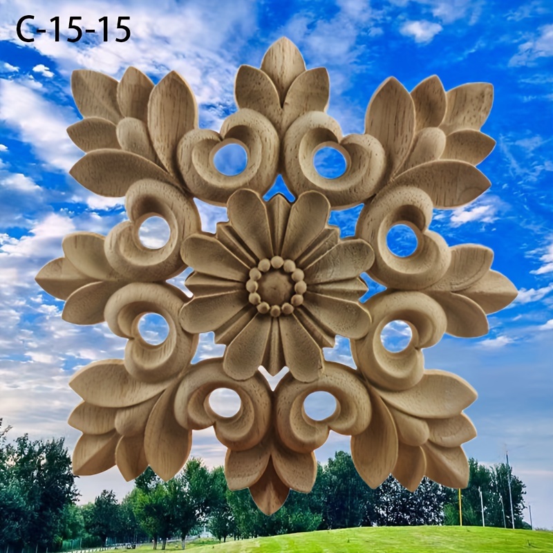 

1pc Wooden -out , Unfinished Wood Applique For Decoration, Diy , No , Featherless