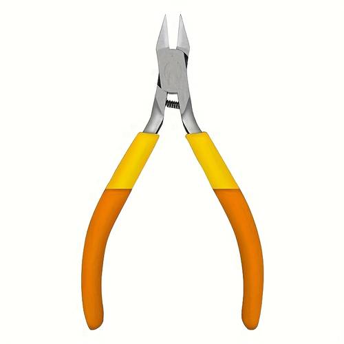 1pc professional hand tool carbon steel precision cutting pliers with angled water mouth for puzzle model assembly durable metal construction no batteries needed use sleek metallic sturdy construction