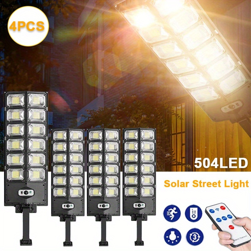4pcs Solar Street Light Outdoor with Motion Sensor