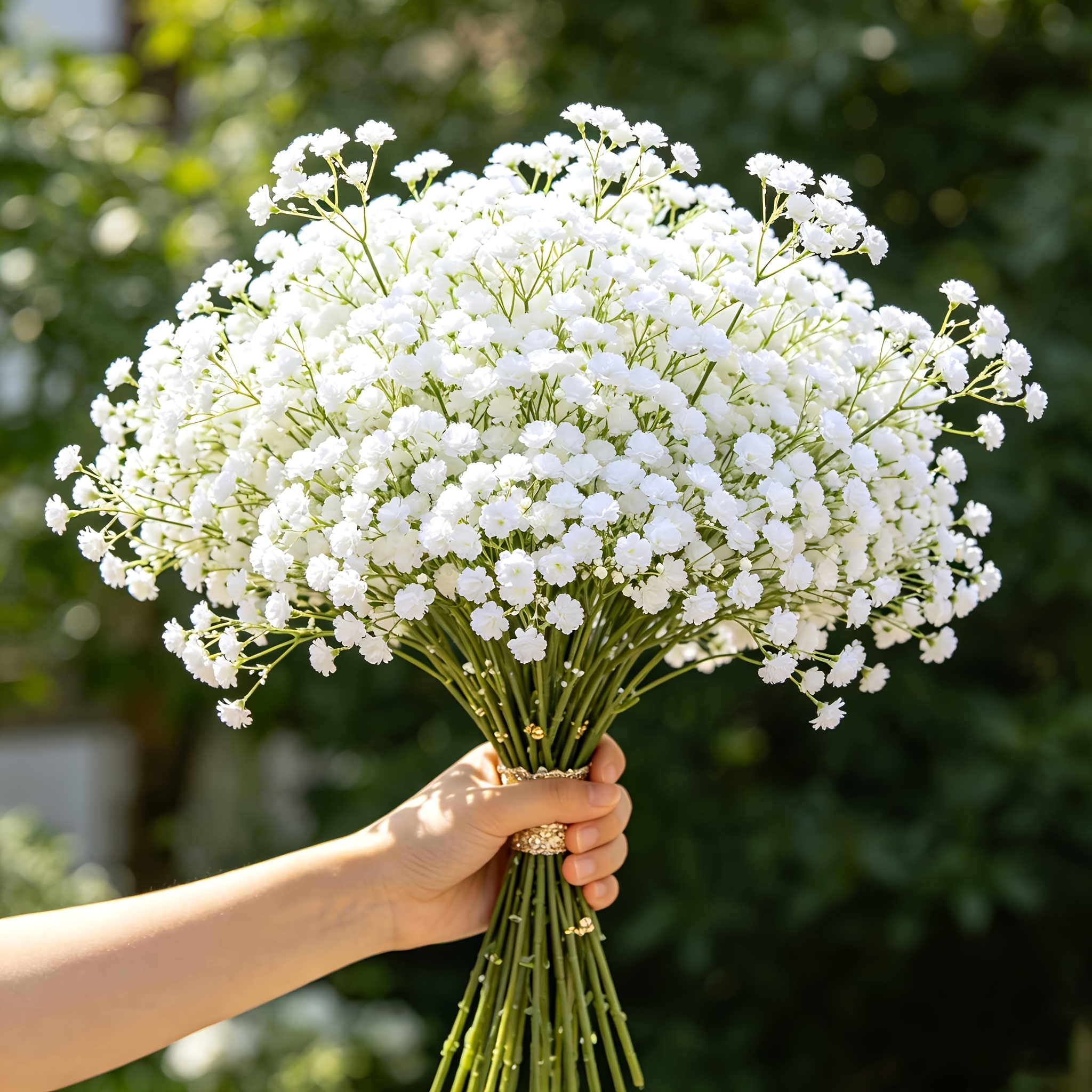 TEMU 22 Bouquets de Gypsophile Artificielle Blanche Premium, Bouquet de Bébé Réaliste avec Tiges Oxydées, Fournitures Florales Décoratives pour et