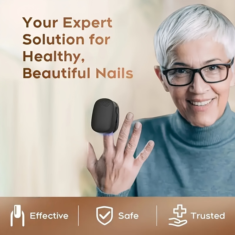 USB Rechargeable Nail Device for Toenails & Fingernails - Visible Results In 3 Months, No More Suffering, Early Cure, Home Use, Home Nail Care | Sleek Black Design | Durable Nail Tool