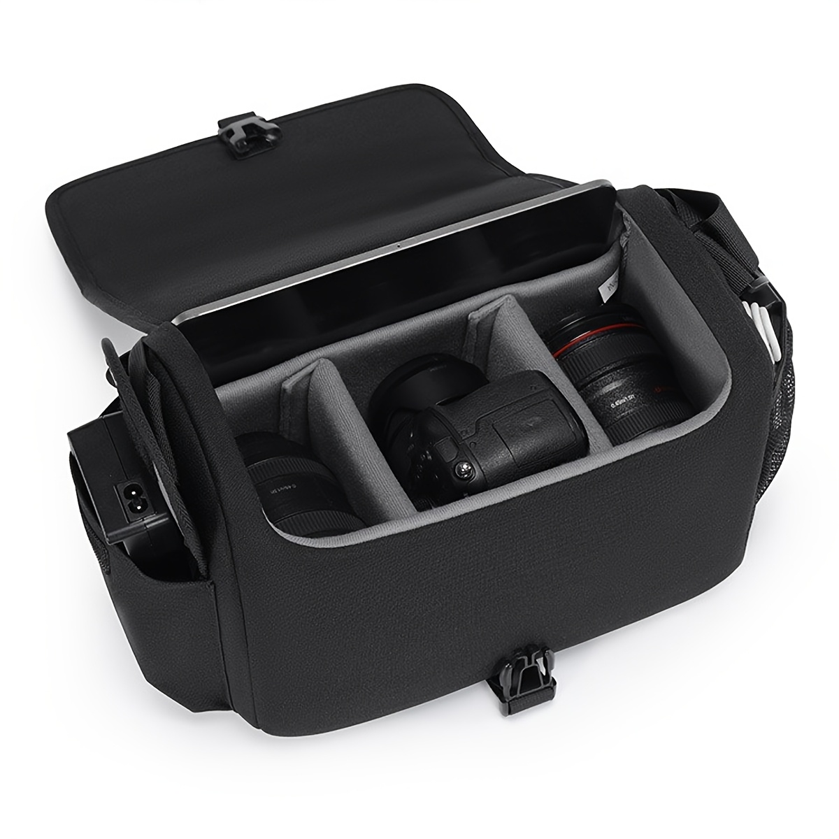   borsa per attrezzatura fotografica adatta per  , nikon, sony,  , ecc. disponibile   colori - borsa per fotocamera - materiale resistente, tracolla regolabile, scomparti per obiettivi, può contenere 2 o 3 obiettivi Dettagli dell'articolo 7