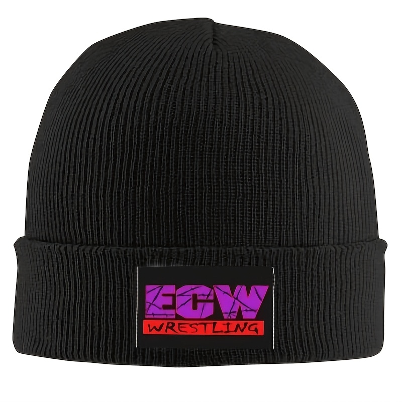 

1pc Extreme Wrestling (ecw) Knitted Beanie Hat, 100% Acrylic, Sporty Style, Medium Stretch, Machine Washable, Winter Outdoor Thermal Headwear