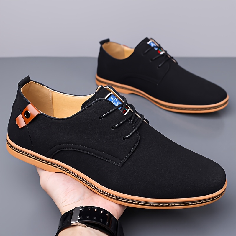 COMFIDAILY Men's Slip-On/Lookout Loafers - Toe Low-Top Business Casual Shoes with Synthetic Upper, PU Cushioned Insole & All-Season Rubber Sole - All-Terrain Traction for Office, Semi-Formal Wear (Year-Round) - Easy Maintenance