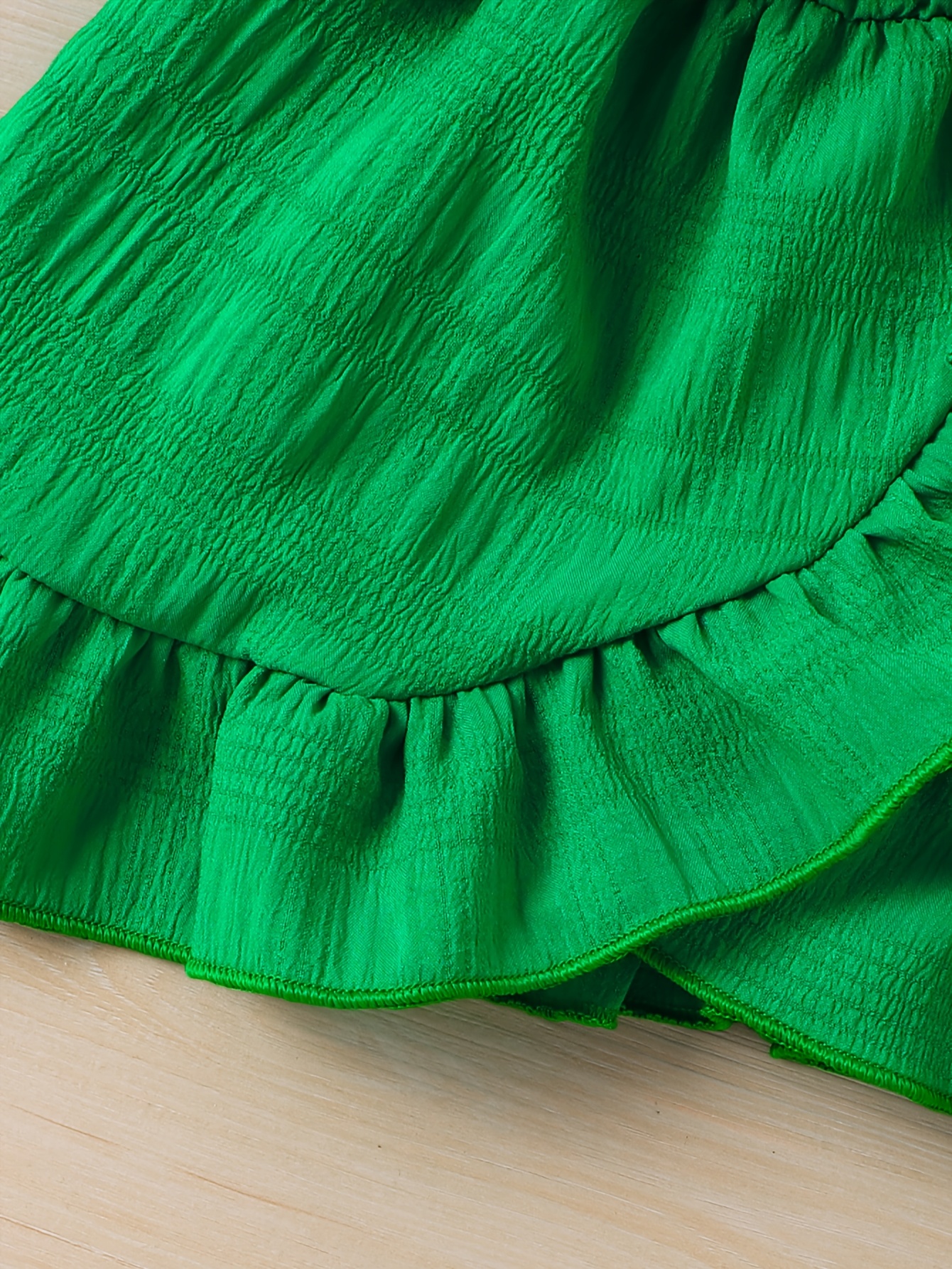 Charming Green Jacquard Fabric Dress for Toddler Girls - Sleeveless Summer Princess Gown with Ruffled Hem and Bow Detail, Machine Washable, Toddler Princess Dress