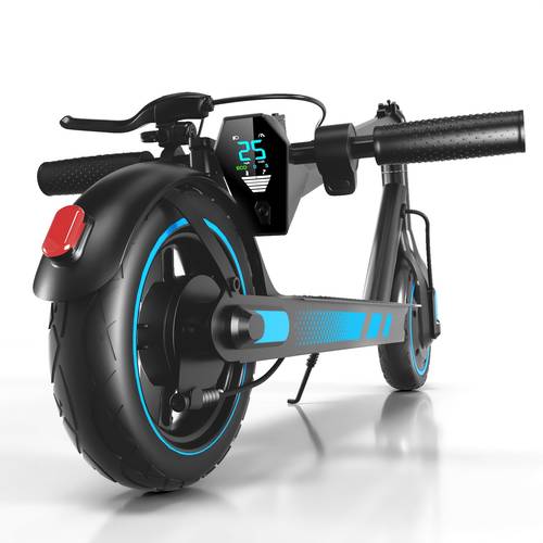 adult electric scooter with a powerful 500w motor 10 inch tires a range of up to 22 miles a of 25 mph foldable and portable dual braking system cruise control led front light and brake tail light and control