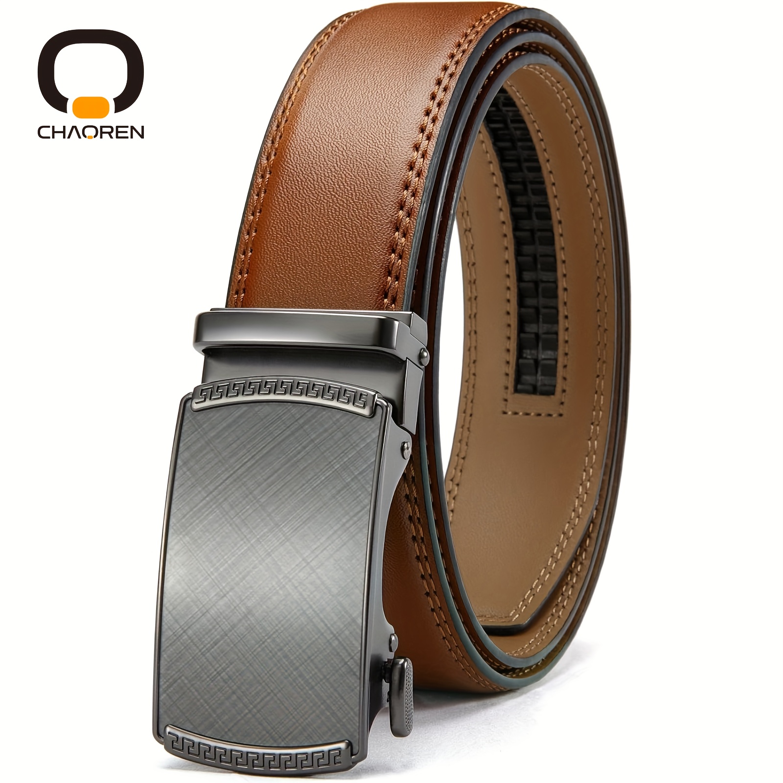 

Chaoren Leather Ratchet Belt Men - Micro Adjustable Belt (35mm)