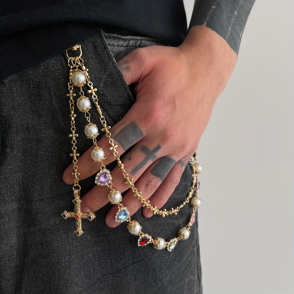 1pc black friday wallet chain punk pants chain Temu