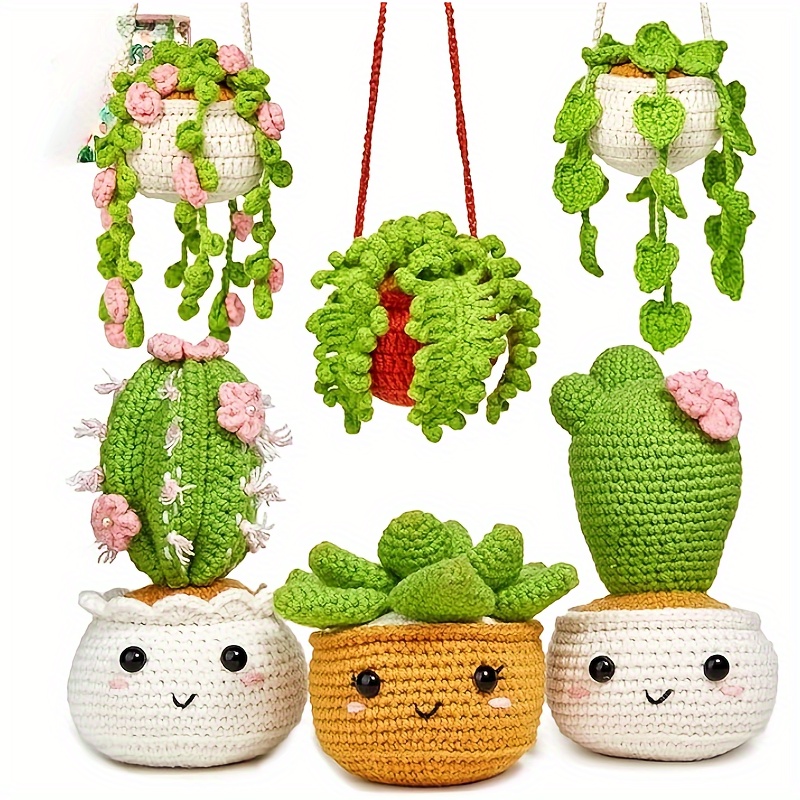 

Ensemble de de décoration suspendus à crochet, kit de crochet amigurumi , avec tutoriel vidéo, pour Noël, Halloween, Thanksgiving, Saint-Valentin, - Poupées en tissu anime, aucune électricité requise