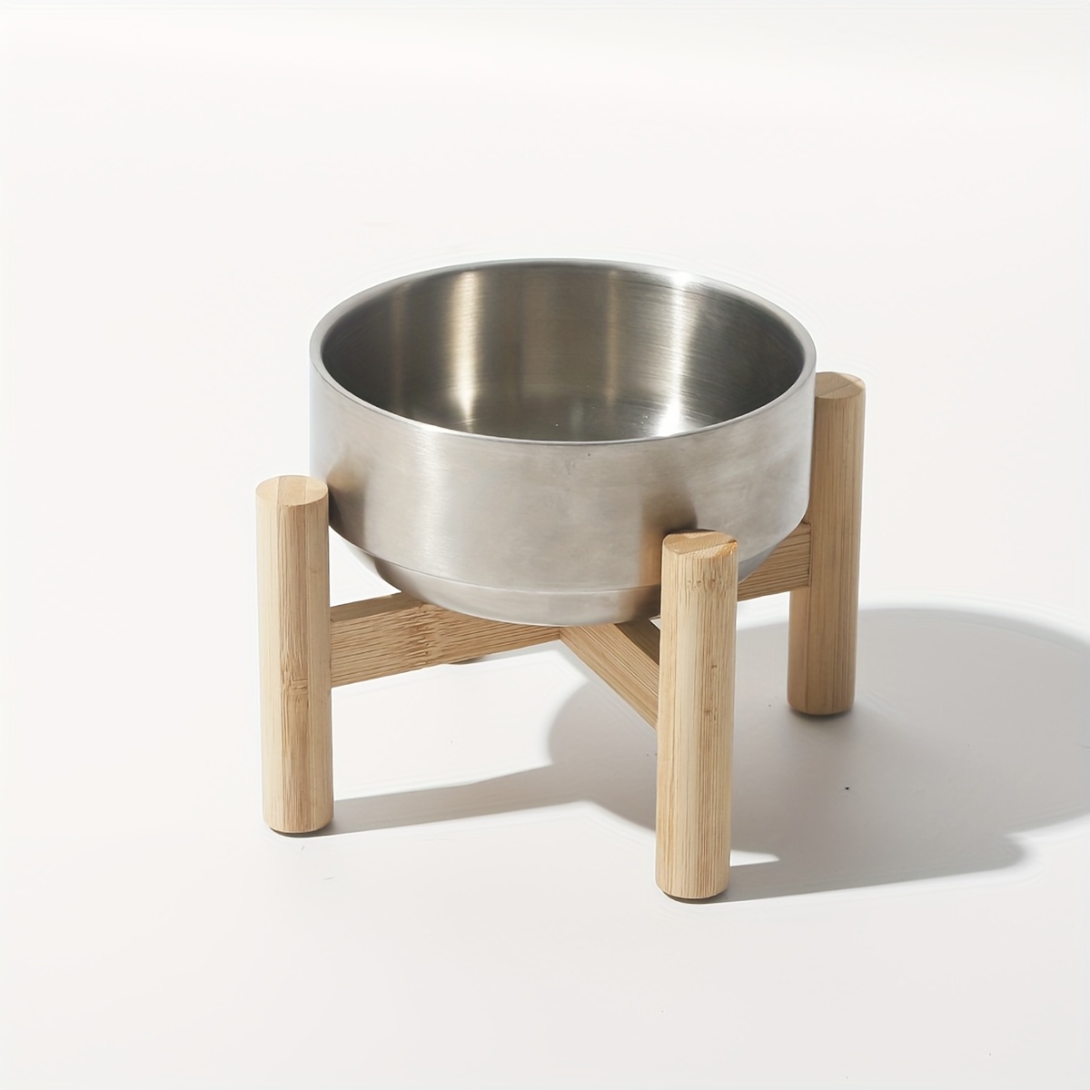 E-shop 500ml Edelstahl Hunden- & Katzenfutterschale mit erhöhtem Ständer - Rutschfest, Kippsicherer Design, Langlebig & Leicht zu Reinigen