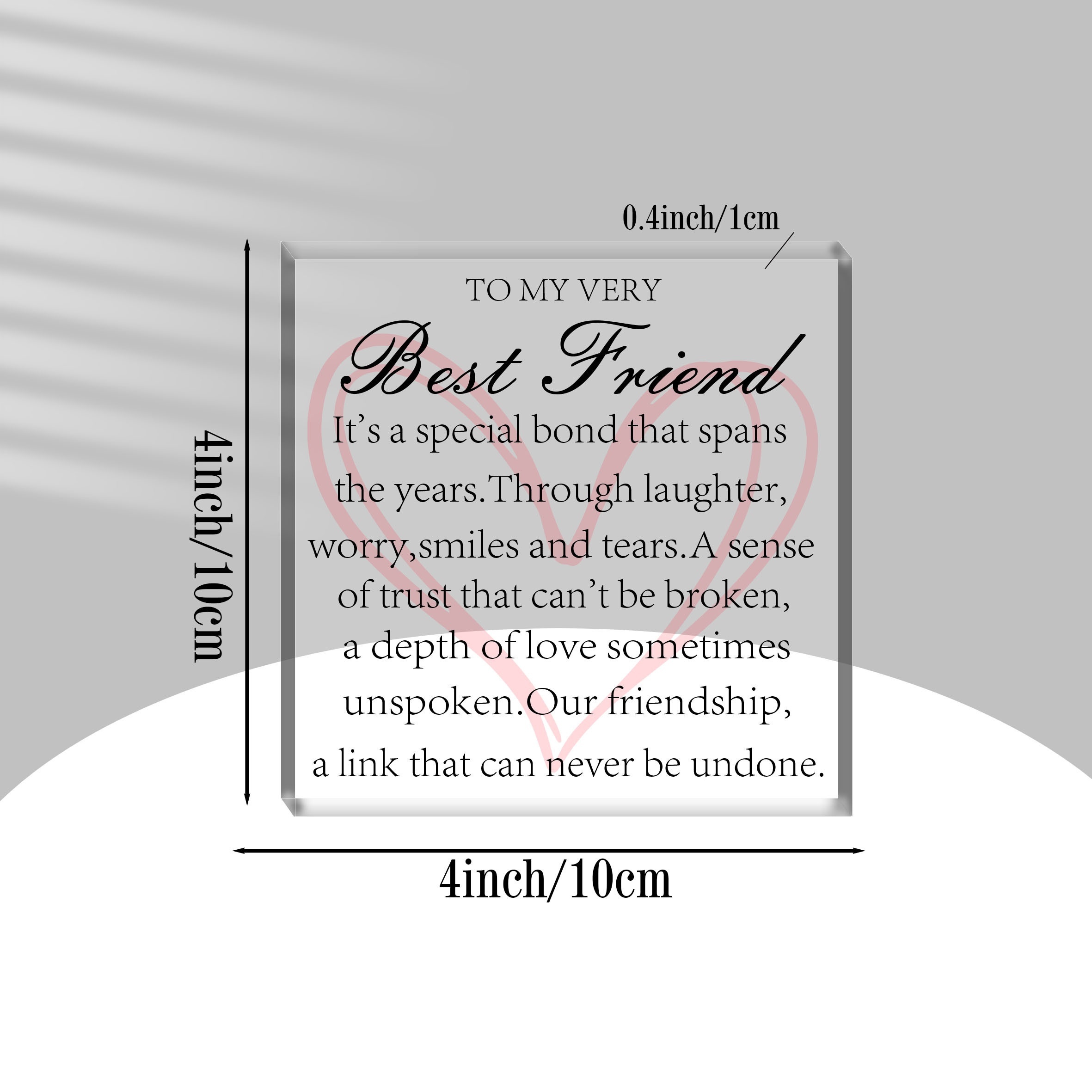 

1pc , 4x10 Inspirational Plaque, , For Bff, Decor