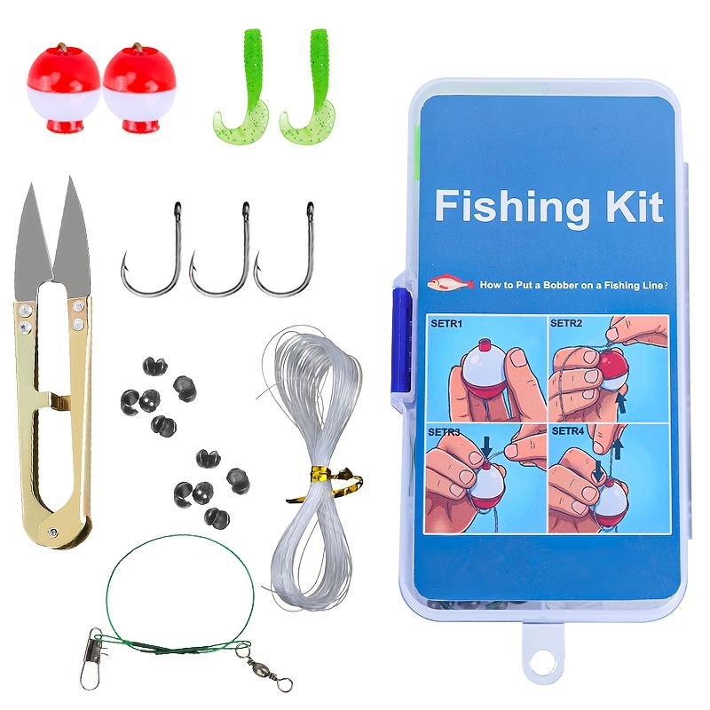 TEMU A Fishing Tackle Box That Contains Lures, , Scissors, And Hooks For Saltwater And Freshwater Fishing