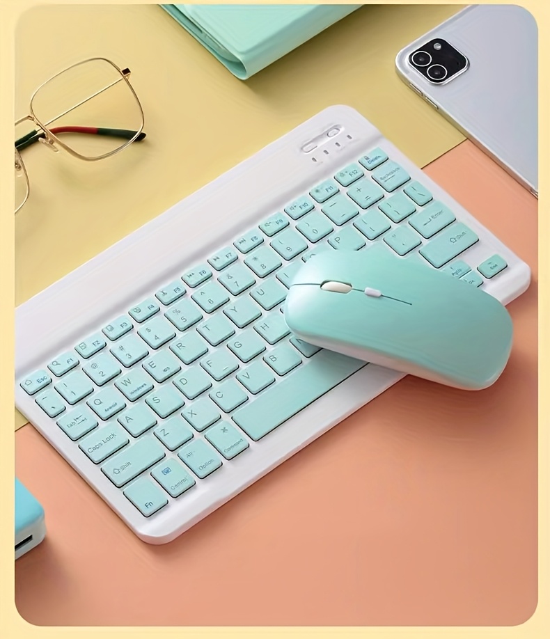 Teclado inalámbrico ultrafino para portátil y para for ipad - Portátil, recargable, diseño ergonómico con carga USB-C, ideal para oficina, viajes y uso doméstico, accesorio para espacio de trabajo en casa | Teclado elegante | Diseño compacto, teclado inalámbrico para portátil