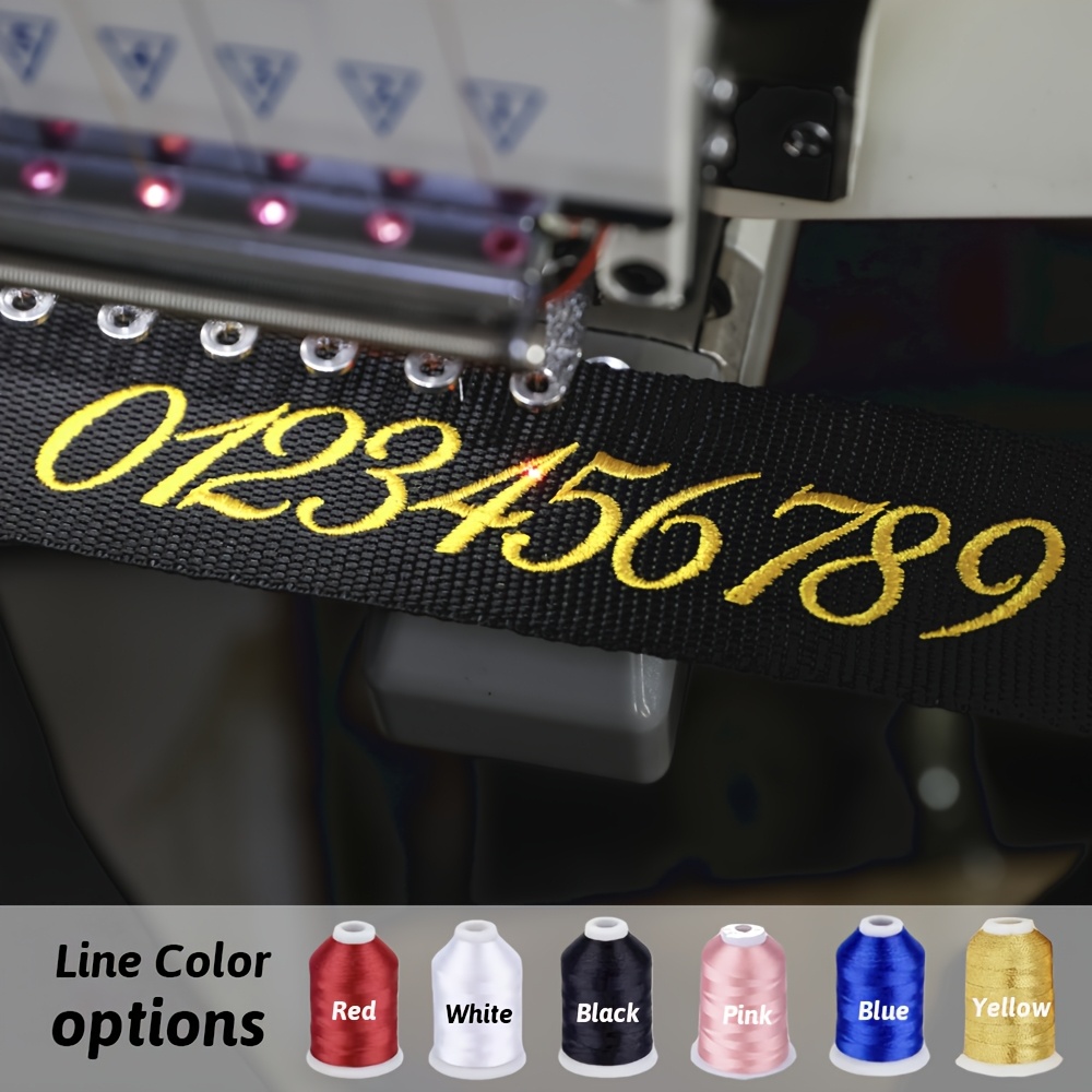TEMU Customizable Personalized Name/text/phone Number/numbers/anti-loss Information, Easy To Spot, Stylish And Durable Embroidered Luggage Strap,
