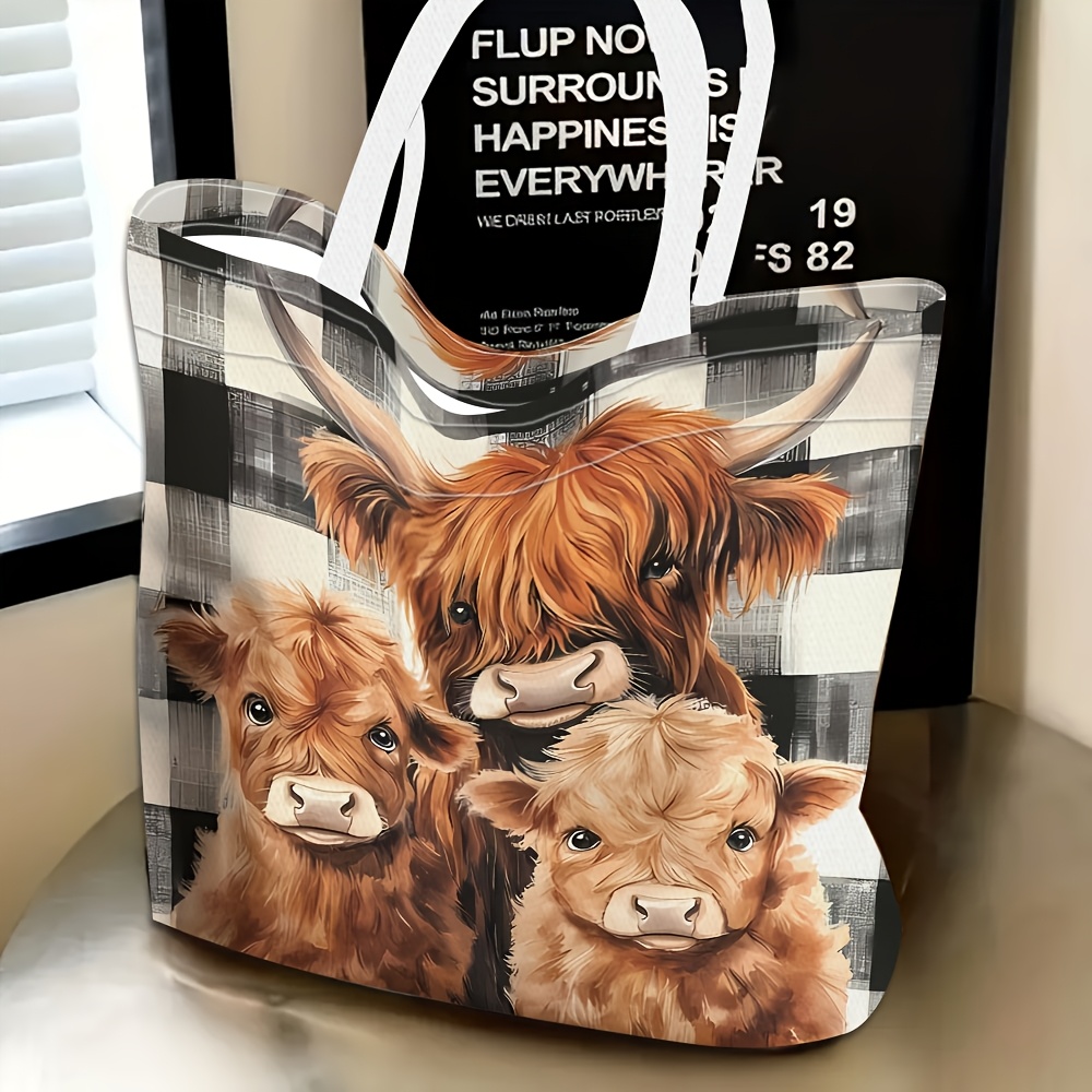 TEMU 1pc, Women'-shoulder Bag With Theme, Multi-functional, Tote Bag, Clutch, Evening Handbag, Travel Essential, Fashionable And Casual, Daily Use,