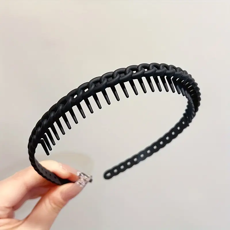 2pcs set with toothed anti slip headband womens headband hair clip hair tie hair accessory travel and face washing special Product details 3