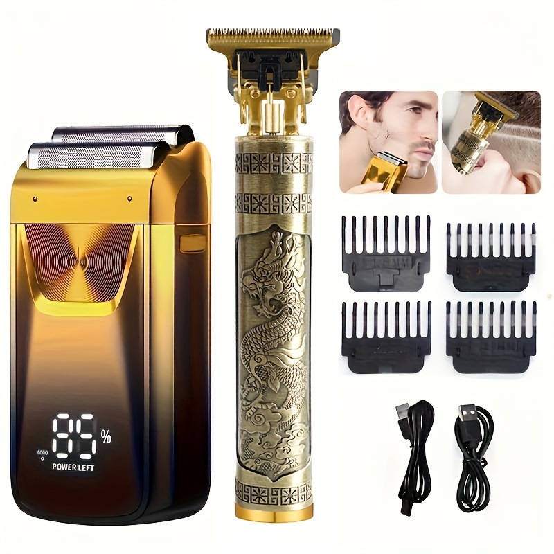 kit afeitadora eléctrica recortadora barba hombres Temu