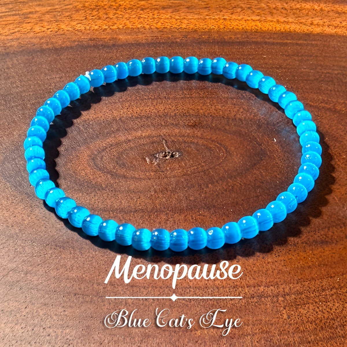 E-shop Blaue Katzenaugen- Naturperlenarmband, hilft, Ruhe zu bewahren, elastisches aus Seil, geeignet für den täglichen Gebrauch und als Geschenk