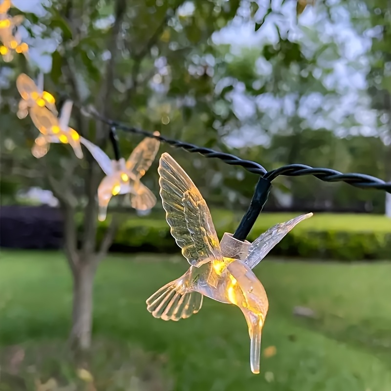 E-shop Eine Sammlung von Solar-Vogel-Lichterketten mit 8 verschiedenen , 196,85 Zoll Länge und 20 LEDs, für festliche Dekorationen. Ideal für Gärten,