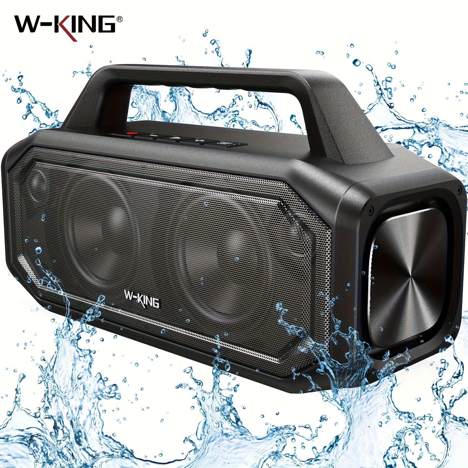 

W- 80w Ipx6 Wireless , Bass Portable Subwoofer, Clear , -free , Drop Resistance, Pairing, Tf , Aux , , For ,