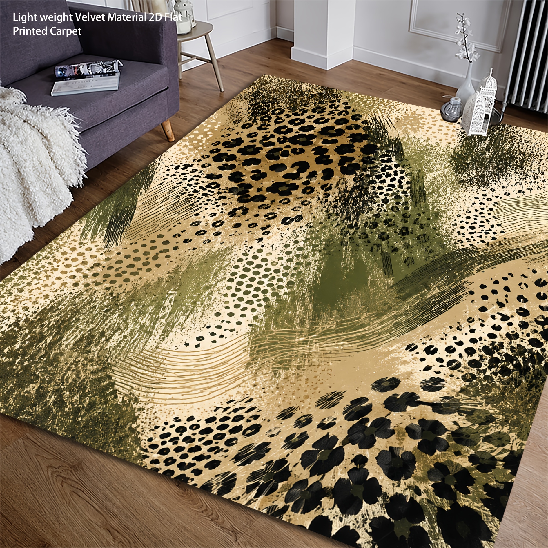 green rugs sold on Temu United States
