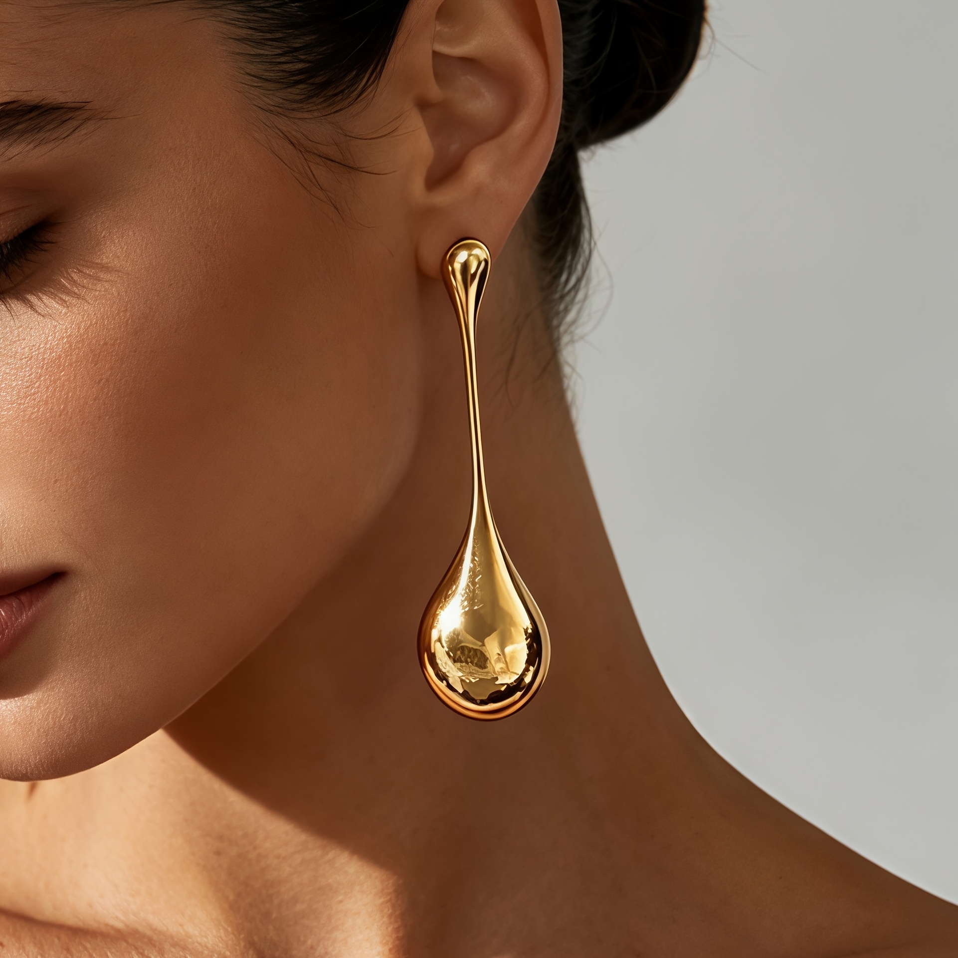 TEMU Un par de aretes colgantes de moda para mujer, largos de pulidos, elegantes y de estilo de lujo , adecuados para los desplazamientos diarios,