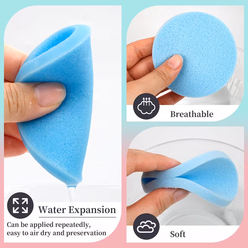 60pcs compressed sponges for washing face cellulose spa sponges for aesthetic skincare facial cleansing exfoliating mask makeup removal Product details 4