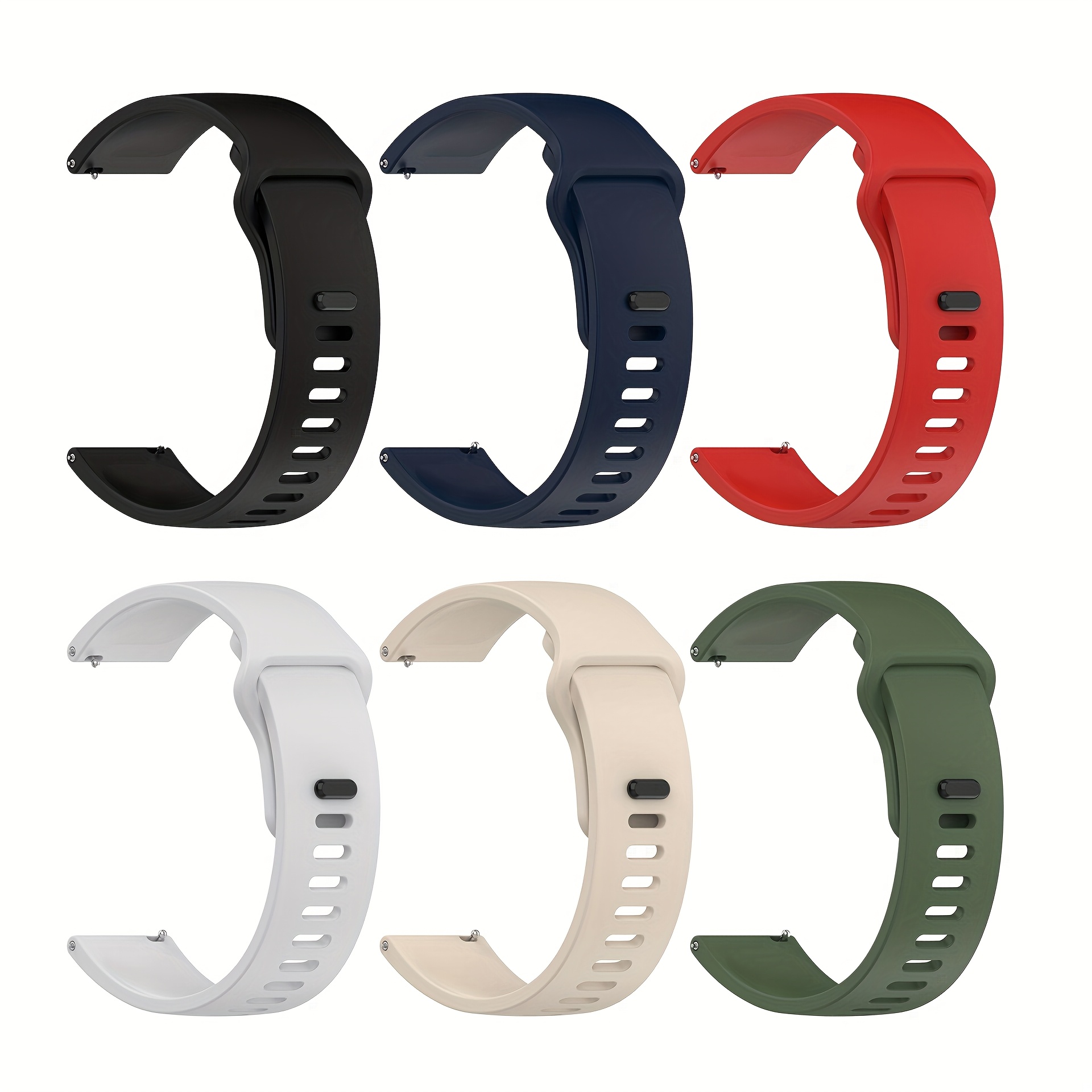 E-shop 6 Stück passend für Redmi Watch 5 Active und Redmi 5 Lite Smartwatch-Armband, 22mm Sportarmband – Langlebiges Schweißfestes Zubehör für Redmi