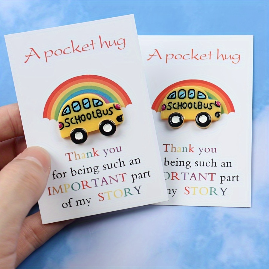 

1pc/2pcs, Bus Teacher - , Suitable For -to- , Bus, Hug Tokens, , To , Teacher,