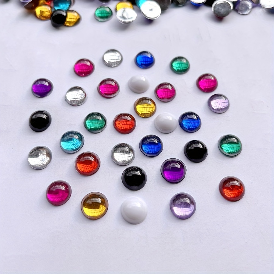 

100pcs Perles Semi-circulaires Colorées Mélangées Aléatoires avec Dos Plat pour Bijoux DIY, Accessoires pour Cheveux, Décoration, Accessoires en Strass, Cadeau, Perles Semi-circulaires Décoratives