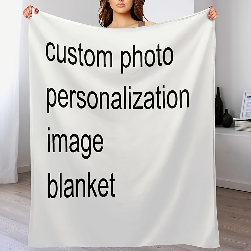 

Custom Photo Blanket - , Hd Printed Flannel Throw For All , Perfect Gift For Anniversaries & Comfort - Machine Washable, No Pilling - Ideal For Camping, , Couch & Office Custom Blanket