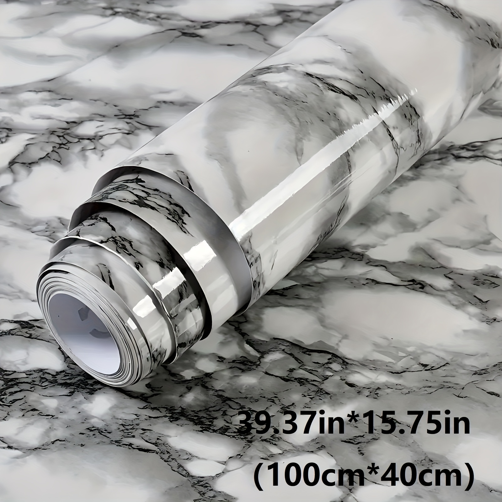 Marble Wallpaper Pvc Waterproof & Oil-resistant - Marble Texture Vinyl Sheets Suitable For Kitchen Backsplash, Walls, Floors, Ceiling, Furniture - Removable Wallpaper For Diy Home Decor