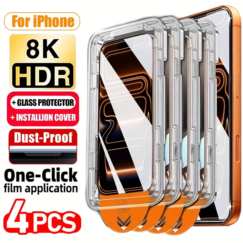 E-shop Oleophobic Beschichtung Staubfrei Einfache Installation Displayschutzfolie Kompatibel mit für iPhone 17 Pro Max/17 Air/16/16E/15/14/13/12/11/16