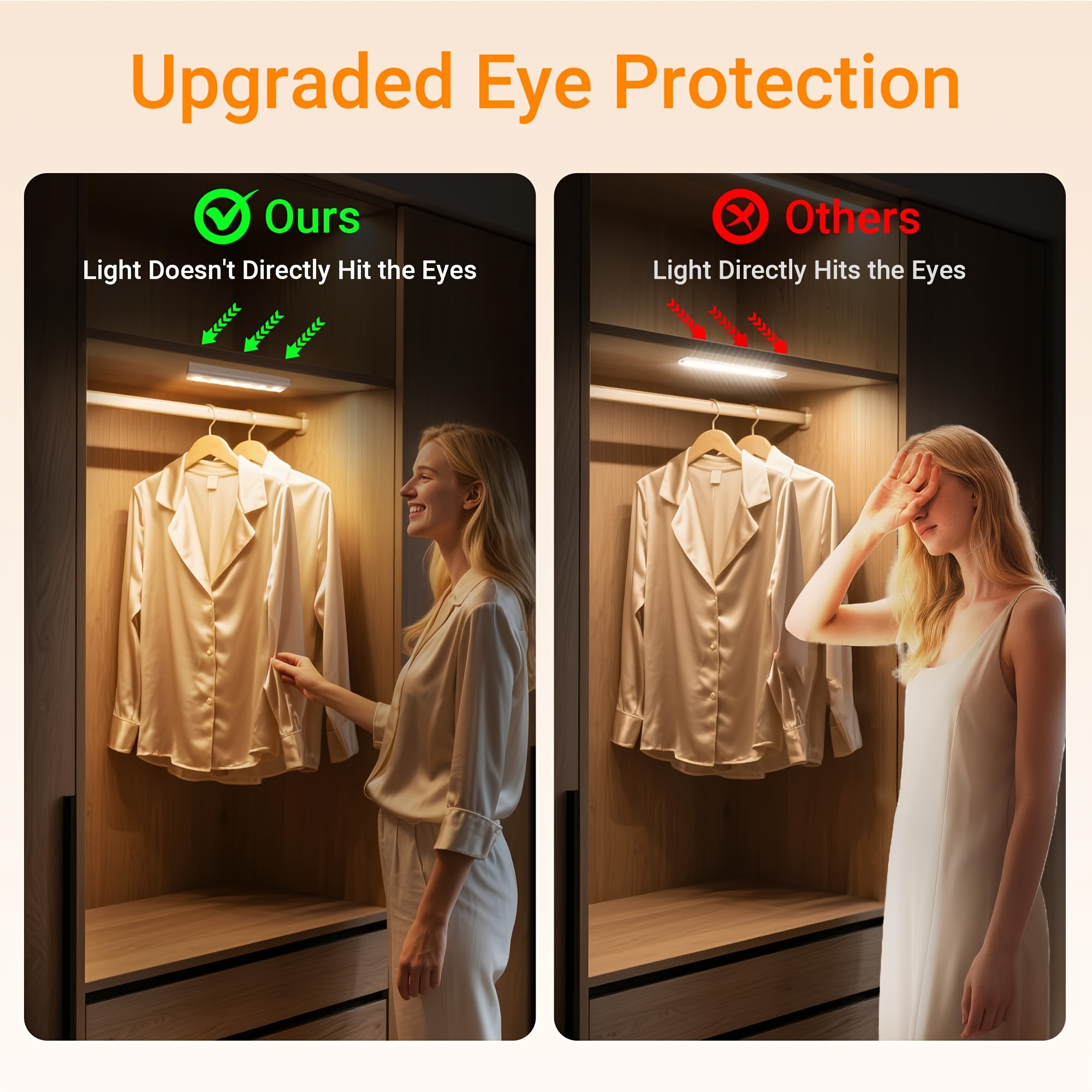 4 pack motion sensor led under cabinet lights 60 led wireless battery light strips with infrared sensor peel stick   for closet kitchen bathroom pantry ceiling wall under cabinet   no wiring