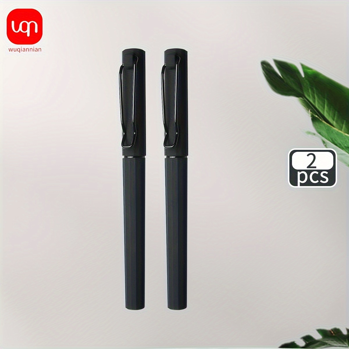 TEMU WQN Confezione /5 Penne a Gel Nere Minimaliste, Punta da 0,7 mm, Nuovo Stile, Stile Business, per Esami, Penne da , Penne da Scrittura, Presa ,