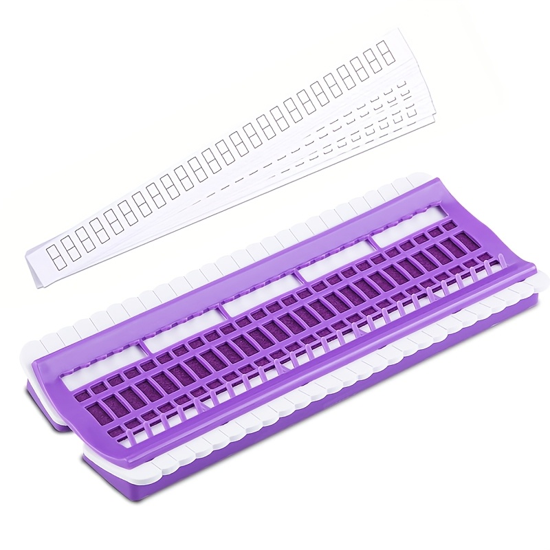 Image of Cross Stitch Organizer, 50 , Sewing Supplies Cross Stitch Embroidery Thread, Plastic And Non-woven, Purple, With 15 Post-it Notes
