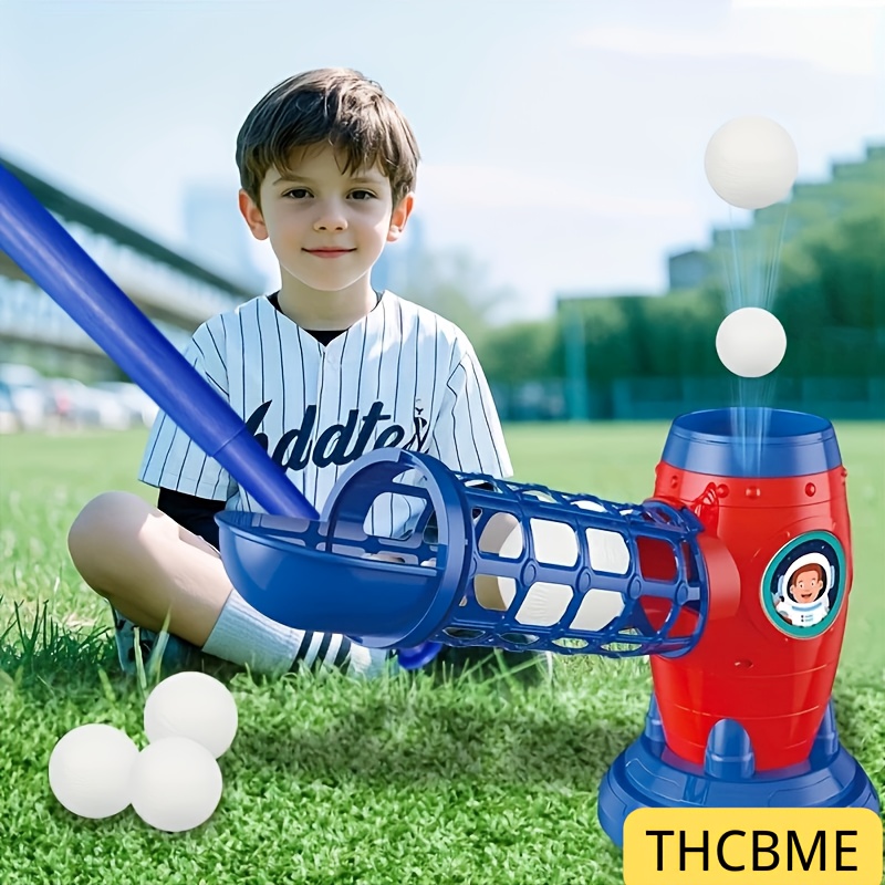 Fully Automatic Kids Electric Baseball Sports Set With Plastic Baseball Bat  And Baseballs, Suitable For Children 3-12 Years Old, Youth Baseball Trai
