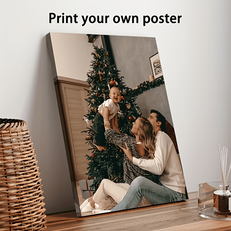TEMU Customizable Picture Canvas Decoration Frameless, 1pc Custom Canvas Print, Personalized Art Decor Suitable For Birthday Gifts, Souvenirs,