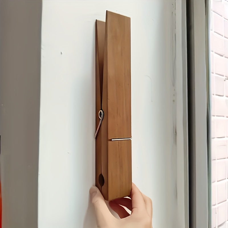 TEMU Rust-proof Wooden Towel Rack, , With Large Clothespins, Storage Of Clothes And Towels, Home Organizers Decor And Accessories, Making The Bathroom Space , Christmas