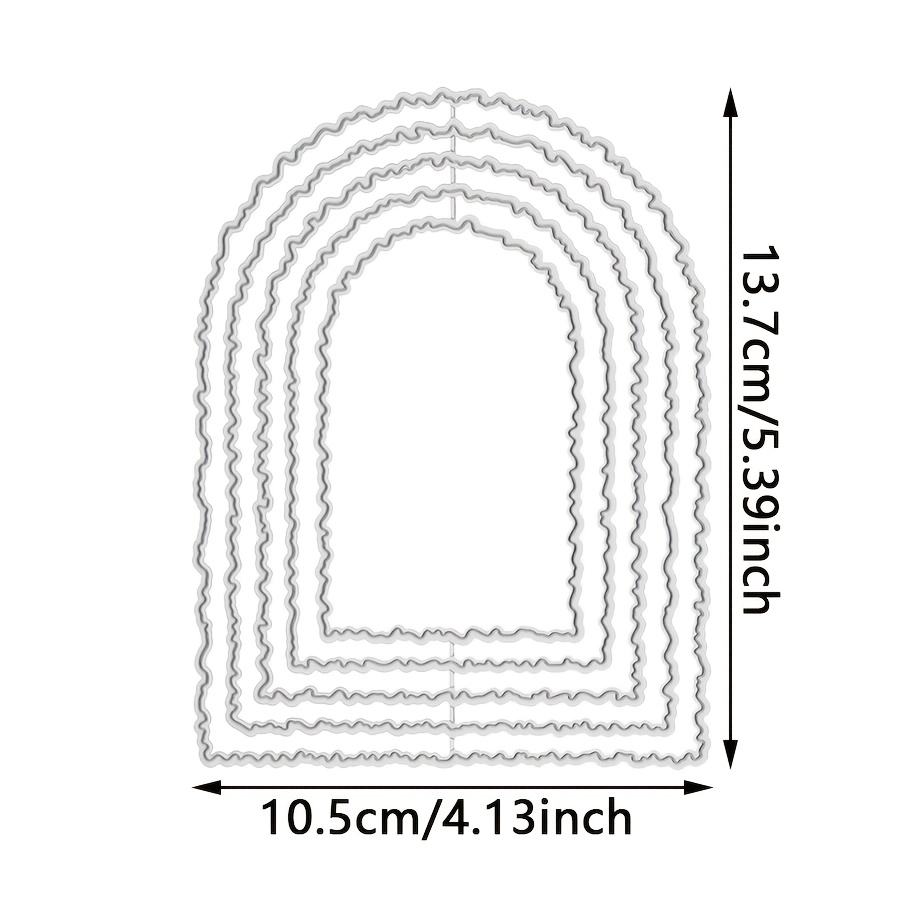 TEMU 1pc Arch Irregular Lace Frame Metal Cutting Die, Suitable For Paper Card Making, Scrapbooking, Diy Card Album Craft Decoration Metal Die-cutting