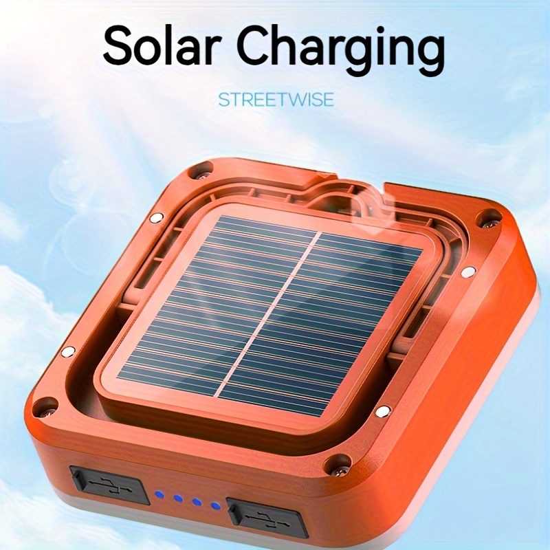 Lampara De Camping Luz Led Recargable Solar Carga Celular