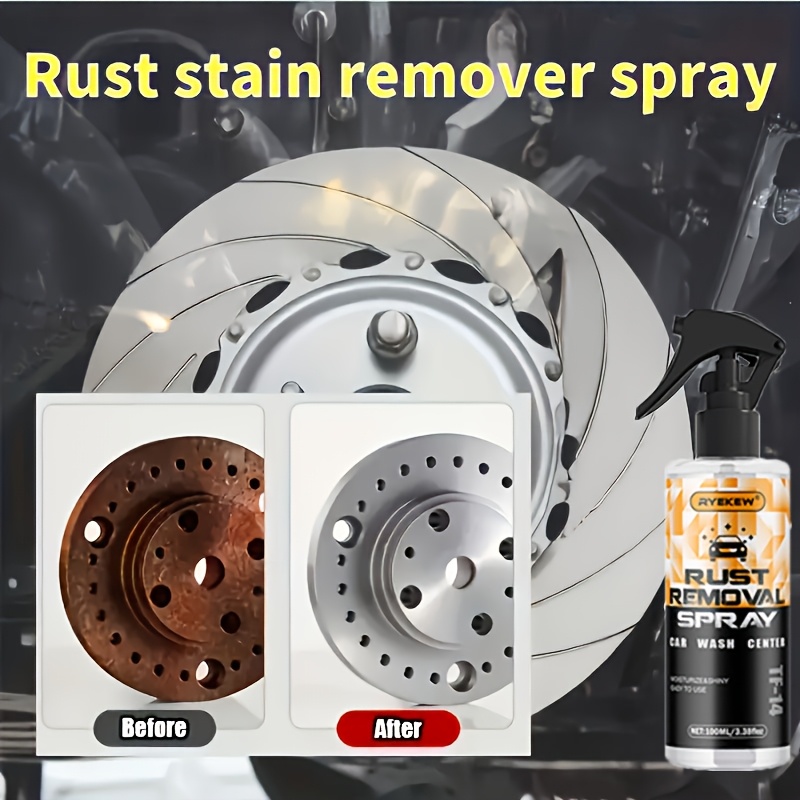 Powerful Metal Rust Remover Spray for Chrome, Iron, Alloy, and Steel Surfaces – Safe on Plastic and Rubber, Ideal for Automotive and Househo
