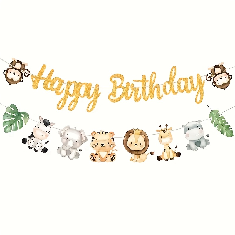 Paper Banners For Animal Themed Birthday Party, Decorations For A Forest Animal Birthday Celebration, And Photo Props Christmas Halloween