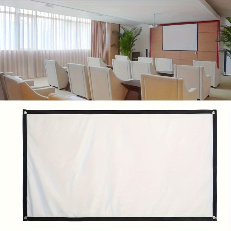 

72-inch Portable Projector Screen, 4k Hd Double-sided, Washable & Foldable - Ideal For Indoor/outdoor Home Theater, Camping, Office - Polyester, 16:9 , Projector For Movies On Wall