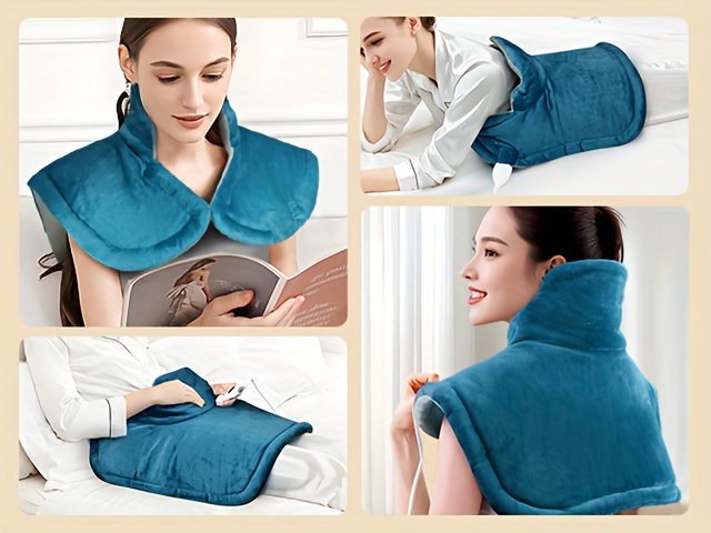   pad for neck shoulders back   fast   to 150 f 2 0lb weighted electric pad 6 heat levels auto off soft plush fabric   22 x18 gifts for women men mom dad birthday and mothers day Product details 7